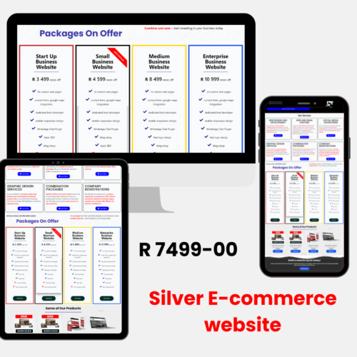 Silver e-commerce website